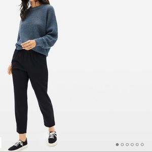 EVERLANE- Italian Goweave Easy Pants 100% Wool in Black Size 14